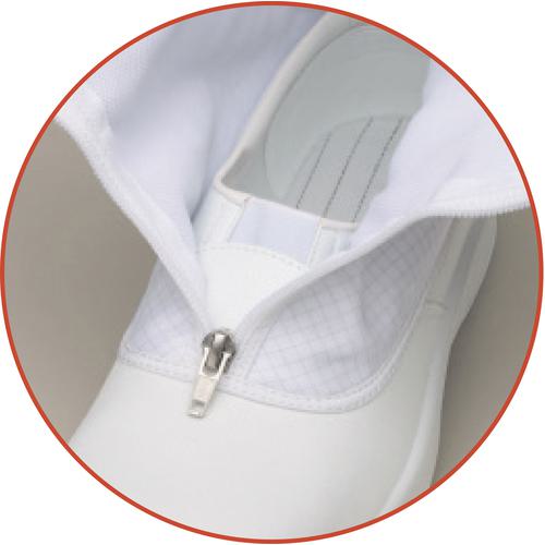 ■ミドリ安全 トウガード付 静電安全靴 GCR1200 フルキャップ フード ホワイト 24.5cm〔品番:GCR1200FCAPH24.5〕【1493665:0】[店頭受取不可]