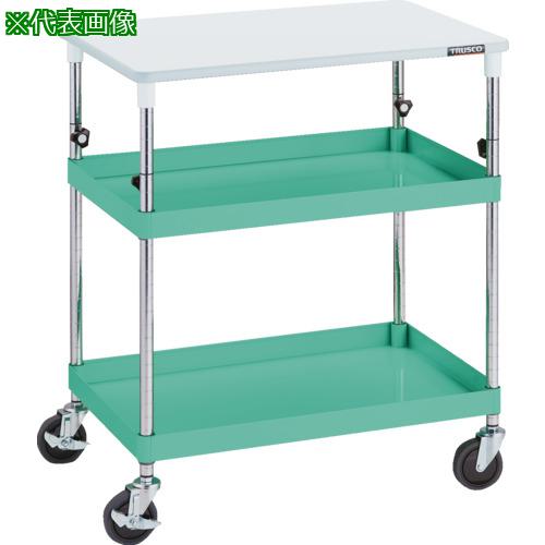 TRUSCO ツールワゴン フェニックスワゴン 750X500 2段 Φ75ゴム車輪 ヤンググリーン ▼488-2687 PEW-672-G75-YG 1台 TRUSCO ツールワゴン フェニックスワゴン 棚板 750X500 NT-50 ヤング