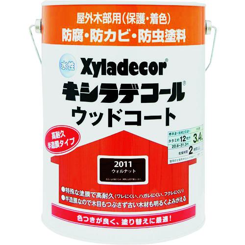 ■KANSAI 水性XDウッドコートS ウォルナット3.4L〔品番:00097670350000〕【1527282:0】[店頭受取不可]