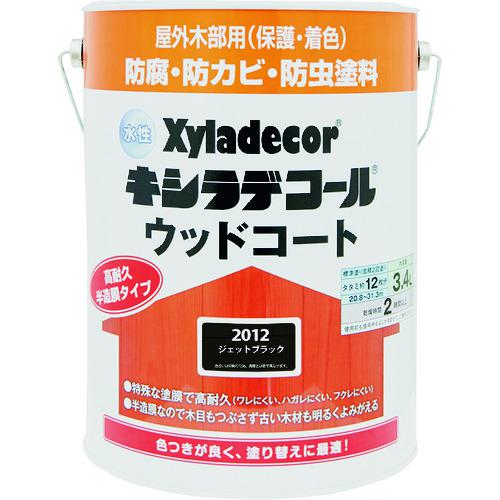 ■KANSAI 水性XDウッドコートS ジェットブラック 3.4L〔品番:00097670390000〕【1528814:0】[店頭受取不可]