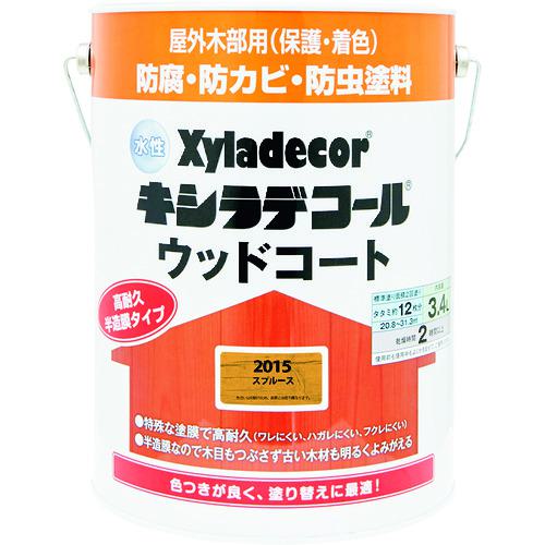 ■KANSAI 水性XDウッドコートS スプルース 3.4L〔品番:00097670470000〕【1528828:0】[店頭受取不可]