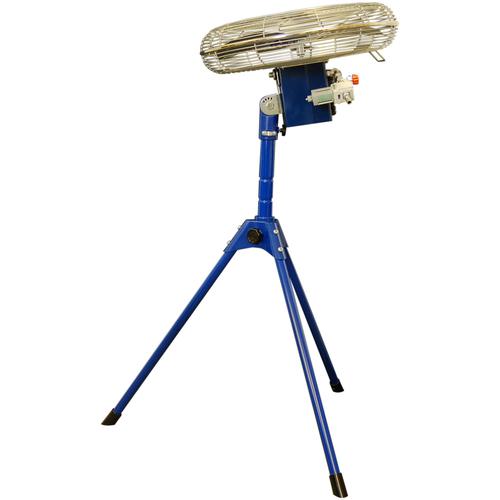 □アクアシステム 無給油エアモーター式工場扇 スタンド型 (アルミハネ