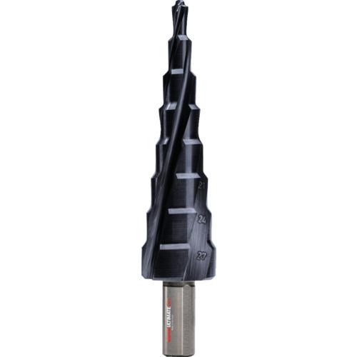 ■RUKO 4枚刃スパイラルステップドリル 6-27mm ハイス ルナテックコーティング〔品番:101084P〕【1610599:0】[店頭受取不可] 18,249円