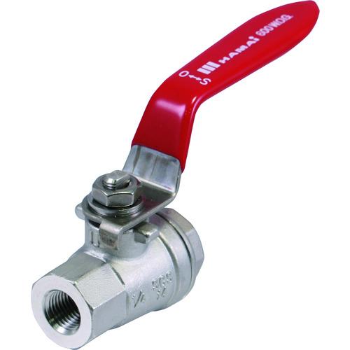 ■HAMAI ステンレス製禁油処理ボールバルブ(フルボア) 呼び径A15〔品番:TSS3015RC〕【1610921:0】[店頭受取不可]