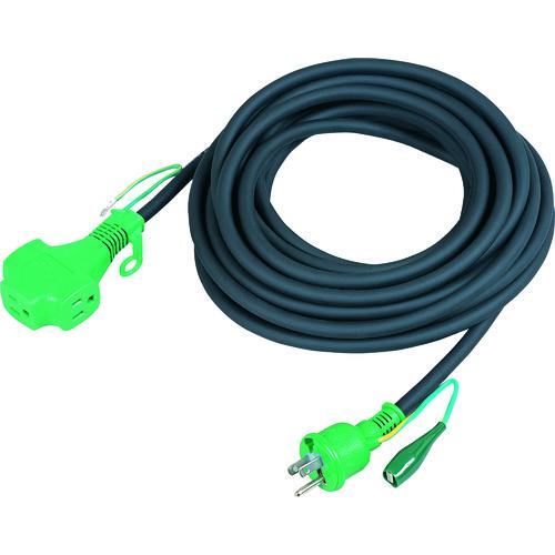 ■NICHIDO トリプルポッキン延長コード アース付 20m VCT1.25×3 黒〔品番:PPTVS20E〕【1622022:0】[店頭受取不可]