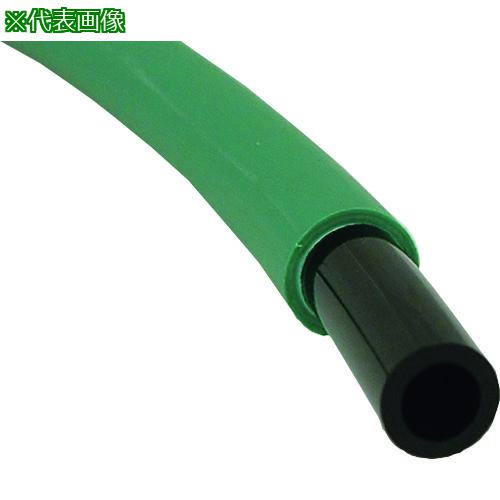 ■チヨダ エルフレックス スパッタ防止用二重管チューブ 8mm/100m 緑〔品番:LE8G100M〕【1674673:0】[店頭受取不可]