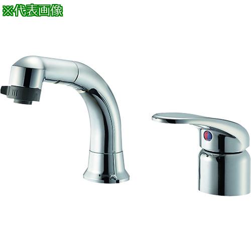 ■SANEI シングルスプレー混合栓 洗髪用 吐水切替 洗面用〔品番:K37110EJVC13〕【1684833:0】[店頭受取不可]