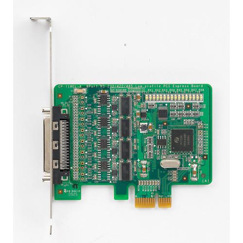 ■MOXA 8ポートRS-232C/422/485 ロープロファイル PCIExpressボード〔品番:CP118ELA〕【1685006:0】[店頭受取不可]