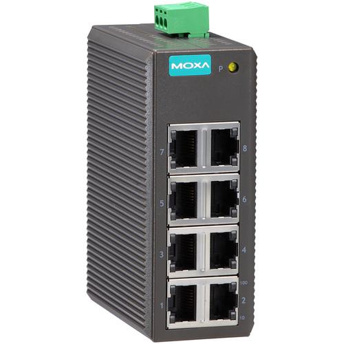 ■MOXA 8ポート(RJ45×8) エントリーレベル アンマネージド イーサネットスイッチ〔品番:EDS208〕【1688044:0】[店頭受取不可]