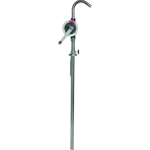 ■アクアシステム 溶剤・薬品用手廻しドラムポンプ (ステンレス・樹脂)〔品番:HRP253〕【1691180:0】[直送DS][店頭受取不可]