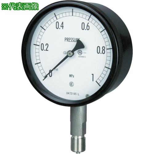 ■長野 密閉形圧力計 A枠立型 Φ100 最小目盛0.050〔品番:BE101331.6MP〕【1693841:0】[店頭受取不可]