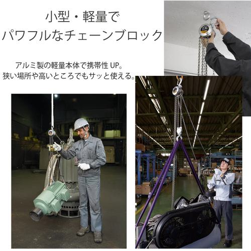 ■KITO 手動チェーンブロック CX形 定格荷重1000kg 揚程2.5m ハンドチェーン2.5m 小型・軽量 【選べる定格荷重】 CX010L〔品番:CX010L〕【1717557:0】[店頭受取不可]_2