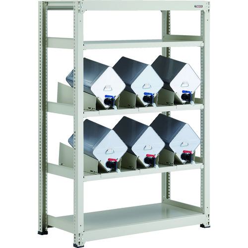 ■TRUSCO 一斗缶ラック スチールラック M3型中量棚 W1500×D571×H1800 5段 単体 缶受×4付[直送DS][店頭受取不可] トラスコ TRUSCO スチールラック M3型 W1500×D571×H1500 4段 連結