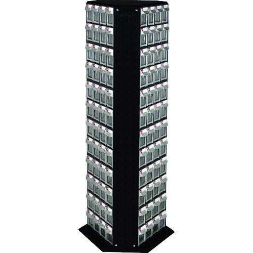 ■SHUTER 回転パーツスタンド 1230mm 144引出し 黒色〔品番:RFO8144BK〕【1948612:0】[直送DS][店頭受取不可]
