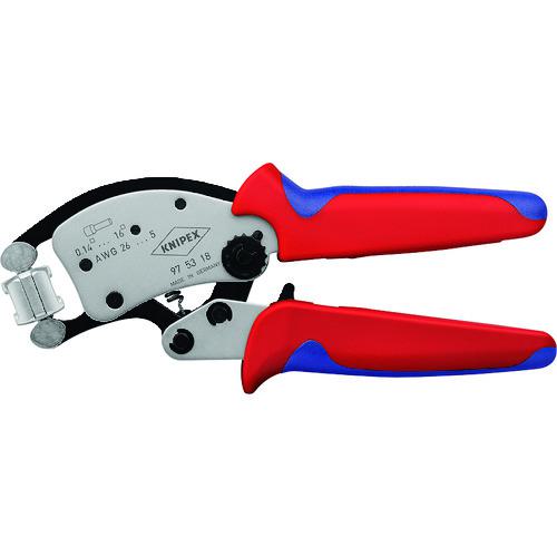■KNIPEX マルチアジャストワイヤーエンド圧着ペンチ〔品番:975318〕【1955270:0】[店頭受取不可]