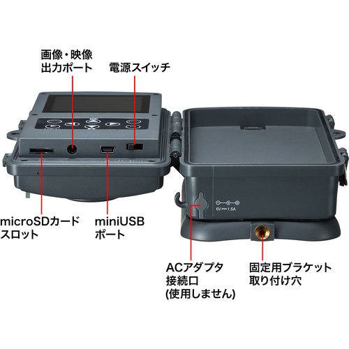 ■SANWA セキュリティカメラ〔品番:CMSSC01GY〕【2007093:0】[店頭受取不可]