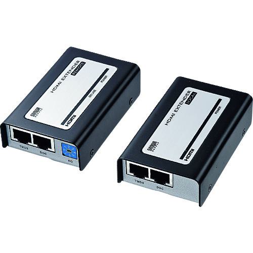 ■SANWA HDMIエクステンダー 送信機+受信機セット〔品番:VGAEXHD〕【2032034:0】[店頭受取不可]