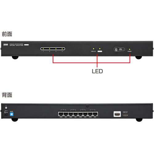 ■SANWA HDMIエクステンダー(送信機・4分配)〔品番:VGAEXHDL4〕【2033711:0】[店頭受取不可]_2