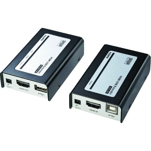 ■SANWA HDMI+USB2.0エクステンダー〔品番:VGAEXHDU〕【2033113:0】[店頭受取不可]