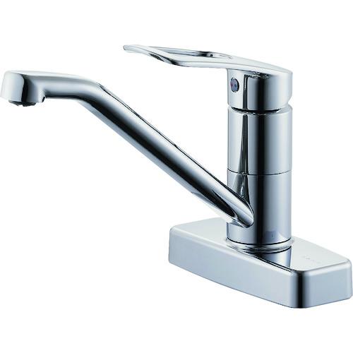 ■SANEI シングル台付混合栓 ミニキッチン用 エコ 水ハネ防止 取付ピッチ102mm〔品番:K77CEV13〕【2041674:0】[店頭受取不可] 18,068円