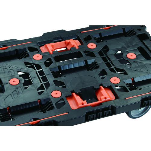 ■TRUSCO 連結式樹脂製2段台車 ビートル 700X450 自在3輪 コボレ止めセット とめたろう ハンドル付〔品番:BT724KJ3E100T〕【2063483:0】[直送DS][店頭受取不可]_2