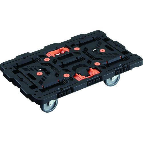 ■TRUSCO 連結式樹脂製平台車 ビートル 700X450 自在5輪 とめたろう付〔品番:BT700J5E100T〕【2063300:0】[直送DS][店頭受取不可]