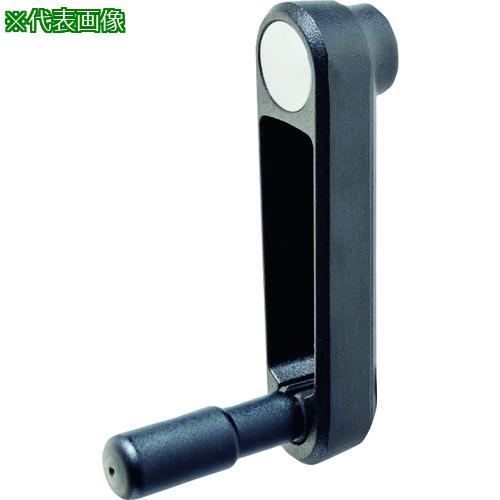 ■HALDER 機械用ハンドル クランクハンドル ハンドル折りたたみ可 ブラック 取付穴(mm):角穴14〔品番:24331.0715〕【2063330:0】[店頭受取不可]