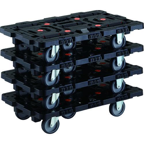 ■TRUSCO まとめ買い 連結式樹脂製平台車 ビートル 700X450 自在3輪 4台セット〔品番:BT700J3E100M4〕【2063343:0】[直送DS][店頭受取不可] 18,871円