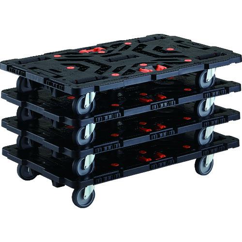 ■TRUSCO まとめ買い 連結式樹脂製平台車 ビートル 900X600 自在5輪 とめたろう付 4台セット〔品番:BT900J5E100TM4〕【2063371:0】[直送DS][店頭受取不可]