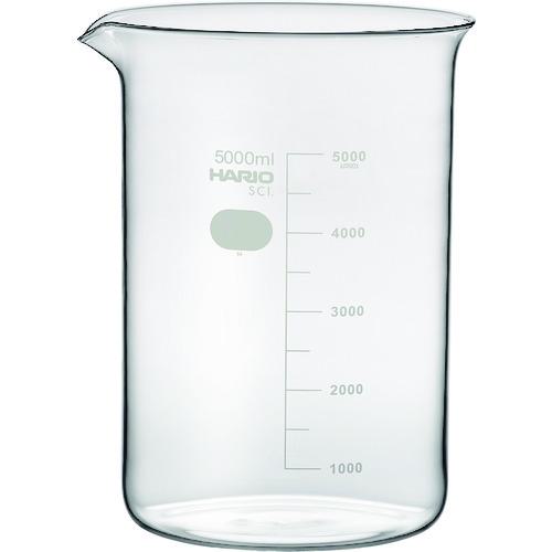 ■HARIO ビーカー 目安目盛付 5000ml〔品番:B5LSCI〕【2065669:0】[店頭受取不可]