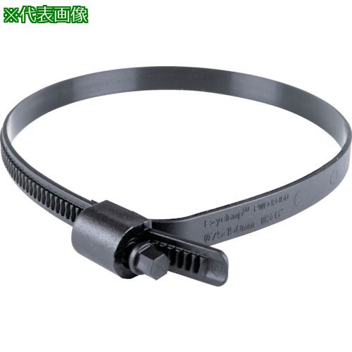 ■HCL 樹脂製ホースバンド Ezyclamp 締付径25.0~150.0mm 対辺8.0mm ナイロン12〔品番:PWD13150SCPA12BK〕【2068233:0】[店頭受取不可]