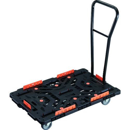 ■TRUSCO 連結式樹脂製平台車 ビートル 900X600 自在3輪 脱着式ハンドル付 コボレ止めセット付〔品番:BT900KJ3HE100〕【2068666:0】[直送DS][店頭受取不可]