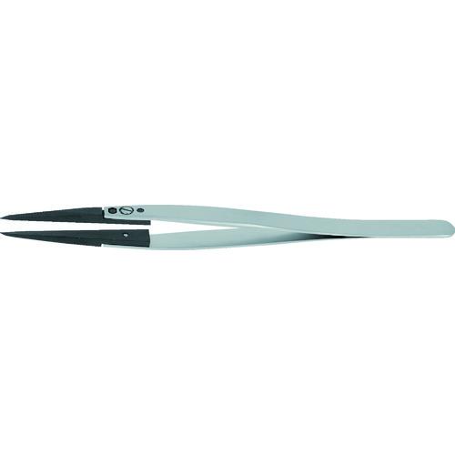 ■idealtek ESDセラミックピンセット チップ交換タイプ 先尖型 135mm〔品番:72ZJSA0IT〕【2070853:0】[店頭受取不可]