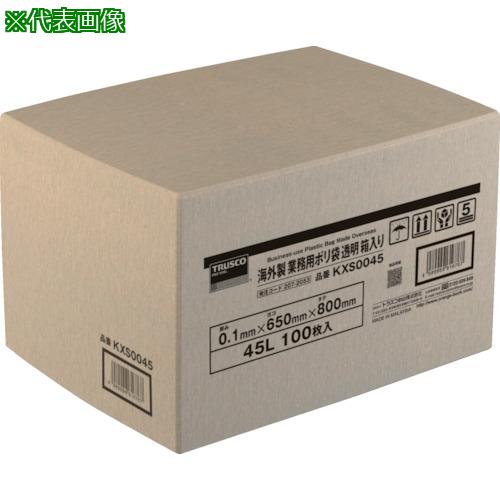 ■TRUSCO 海外製 業務用ポリ袋 透明・箱入 0.1×120L 100枚入〔品番:KXS00120〕【2072052:0】[店頭受取不可] 29,029円