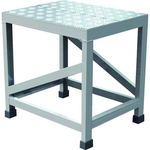 ■TRUSCO アルミ製溶接一体構造型作業台 縞板タイプ 一段(完成品) W500×D400×H500〔品番:WTDBC5450〕【2074491:0】[店頭受取不可]