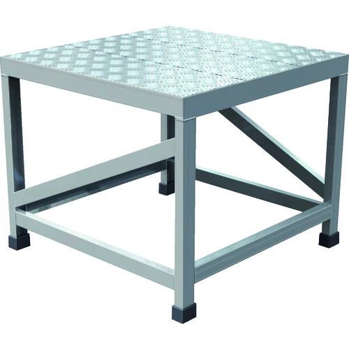 ■TRUSCO アルミ製溶接一体構造型作業台 縞板タイプ 一段(完成品) W600×D600×H500〔品番:WTDBC6650〕【2074497:0】[直送DS][店頭受取不可]