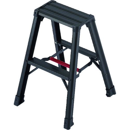 ■ハセガワ アルミ合金製専用脚立 脚軽 RZB型 2段〔品番:RZB06B〕【2115978:0】[店頭受取不可]