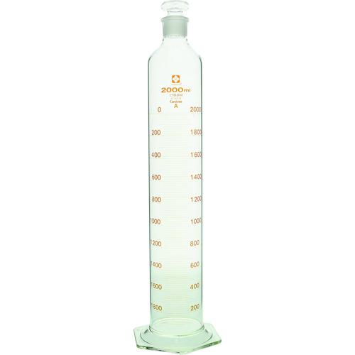 ■SIBATA 有栓メスシリンダー カスタムA 2000mL〔品番:02658020001〕【2130477:0】[店頭受取不可]