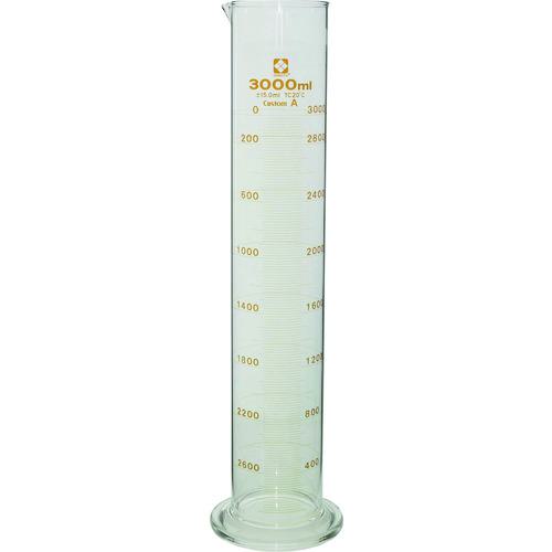 ■SIBATA メスシリンダー カスタムA 3000mL〔品番:02650030001〕【2158066:0】[店頭受取不可]
