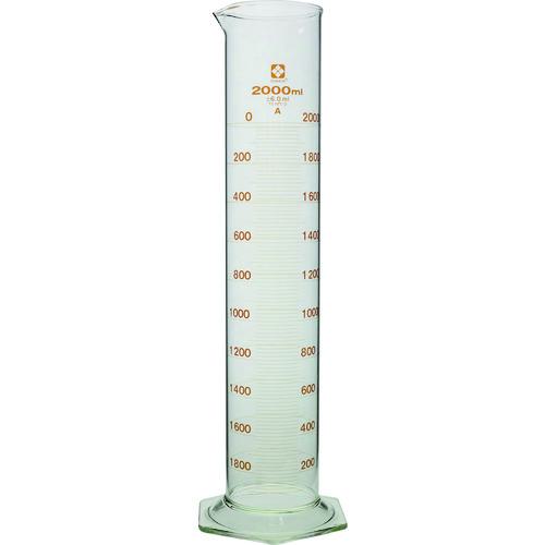■SIBATA メスシリンダー スーパーグレード 2000mL〔品番:02352020001〕【2159585:0】[店頭受取不可]