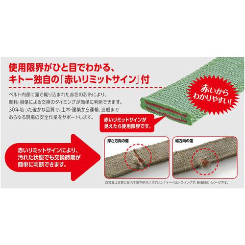 ■KITO 繊維スリング ベルトスリングBSH形 使用荷重2.0t スリング幅50mm スリング長さ8m JIS規格【選べる長さ】BSH020〔品番:BSH0208〕【2160450:0】[店頭受取不可]_3