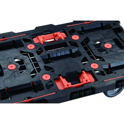 ■TRUSCO 連結式樹脂製2段台車 ビートル 700X450 自在5輪 コボレ止めセット とめたろう付 ハンドルなし〔品番:BT720KJ5E100T〕【2178366:0】[直送DS][店頭受取不可]_2