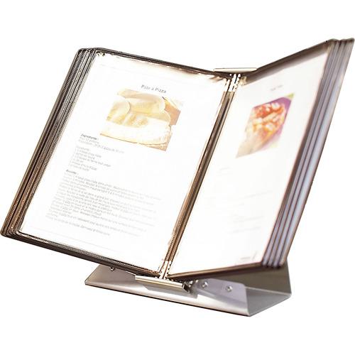 ■tarifold 掲示用抗菌ファイルスタンド(ステンレス) スタンドタイプ A4×10〔品番:434807〕【2178934:0】[店頭受取不可]_2