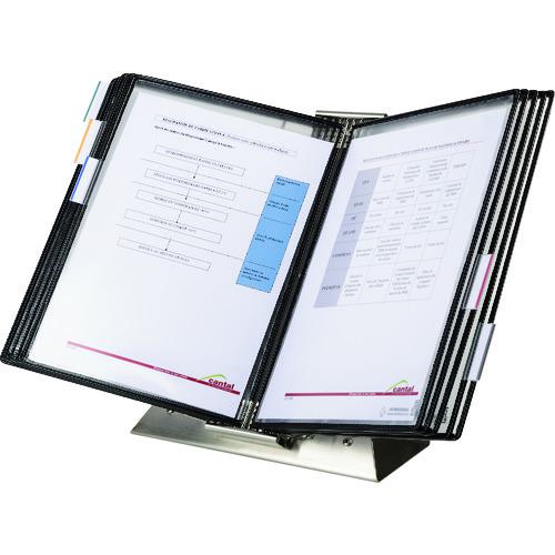 ■tarifold 掲示用抗菌ファイルスタンド(ステンレス) スタンドタイプ A4×10〔品番:434807〕【2178934:0】[店頭受取不可]