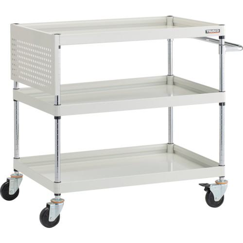 ■【在庫限り】TRUSCO ツールワゴン ファルコンワゴン 900X600 短パネル付 ホワイト〔品番:FAW993PSW〕【2195068:0】[直送DS][店頭受取不可]