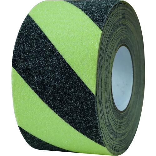 ■セーフラン 蓄光滑り止めテープ 幅100mm×18m 蓄光トラ〔品番:11636〕【2236347:0】[店頭受取不可]
