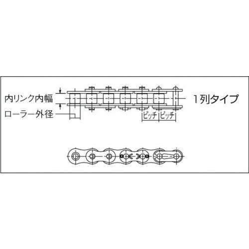 ■KANA KCM ローラチェーン100RP〔品番:1001RP96L〕【2246007:0】[店頭受取不可]_2