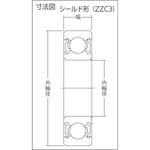 ■NTN H 大形ベアリング〔品番:6320ZZC3〕【2252228:0】[店頭受取不可]