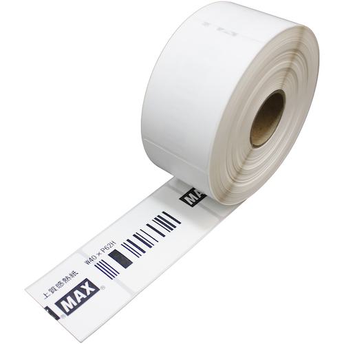 ■MAX 感熱ラベルプリンタ LP-55S/50S/70S用ラベル LP-S4062H 剥離用幅40×ピッチ62mm 640枚×6巻〔品番:IL90643〕【2293211:0】[店頭受取不可]