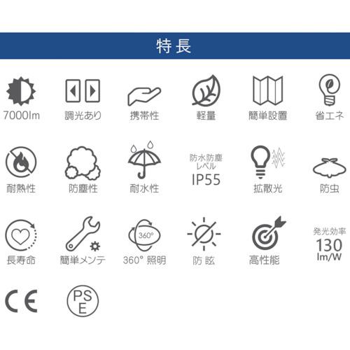 ■KAZ 輝夜50W LED全光バルーンライト 小型三脚仕様〔品番:BL50F〕【2321414:0】[店頭受取不可]_4